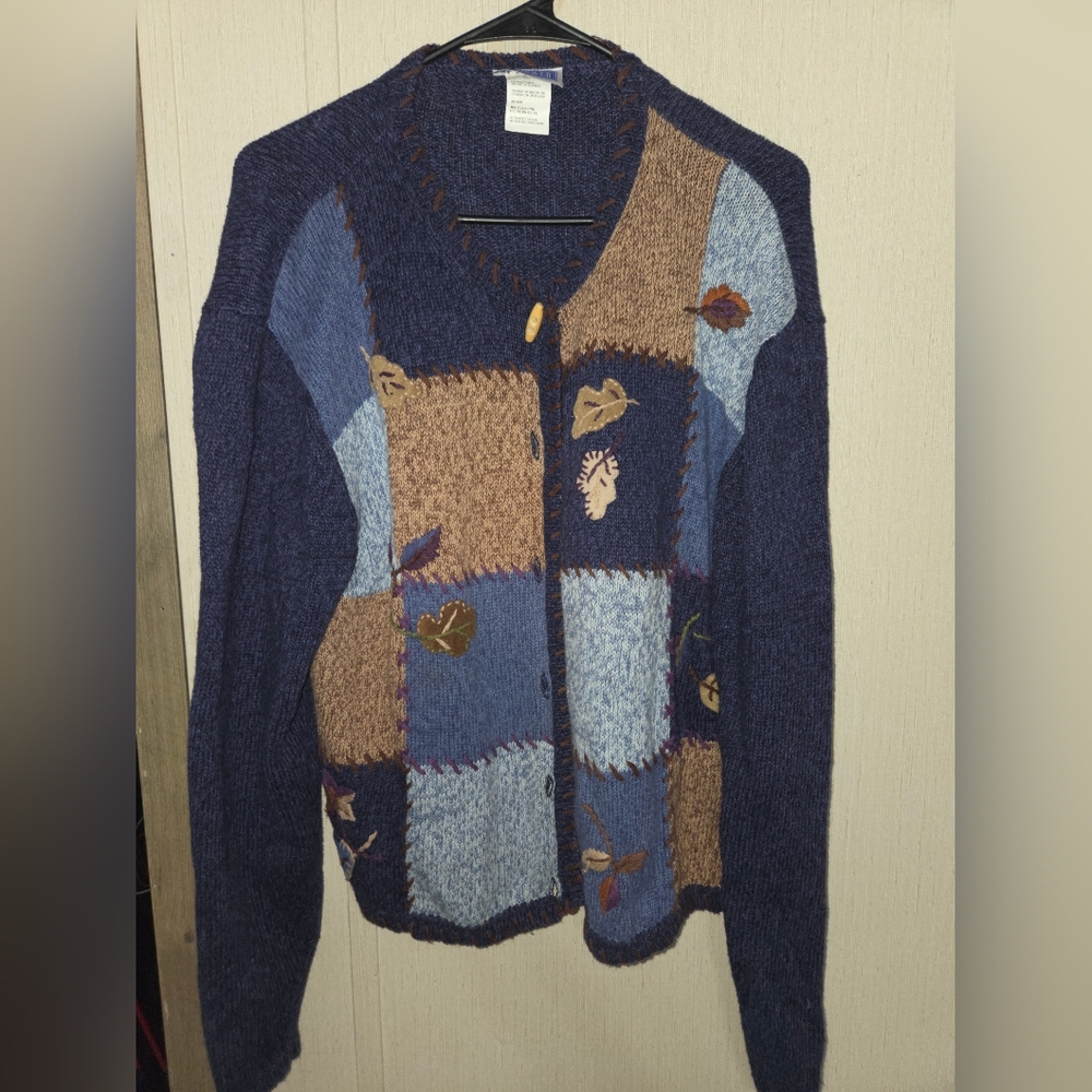 Erika & Co Autumn Tight Knit Grandma Style Sweater XL